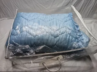 Edredón Vintage Satén Azul 135cm