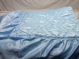 Edredón Vintage Satén Azul 135cm