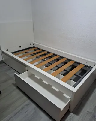 Estructura Cama Malm Blanca