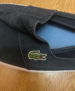Zapatillas Lona Lacoste Negras y Azules