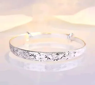 Nueva Pulsera Brazalete Plata 925 Ajustable