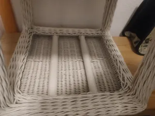 Mesa auxiliar 64/47 cm bambú y mimbre