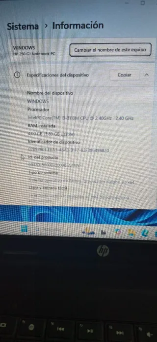 Portátil HP 250 G1 * WINDOWS 11 *