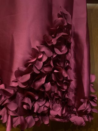 Vestido fiesta morado/rojo