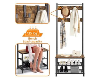 Perchero Metálico y Madera