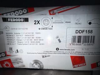 Discos de freno Ferodo DDF158