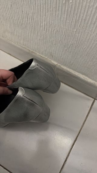 Zapatos Fleximax tacón plateados