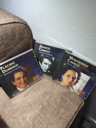 3 CDs Música Clásica: Plácido Domingo, Corelli, Ca
