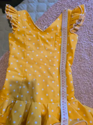 Traje Flamenca Niña Amarillo (tipo Mari Sol) T6