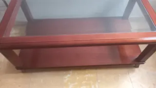 Mesa de centro madera y cristal