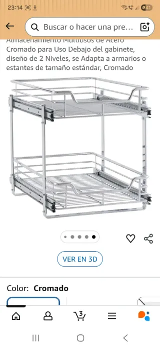 Organizador de Almacenamiento Multiusos de Acero