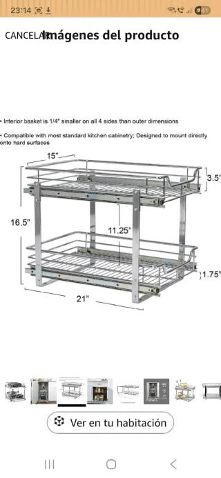 Organizador de Almacenamiento Multiusos de Acero