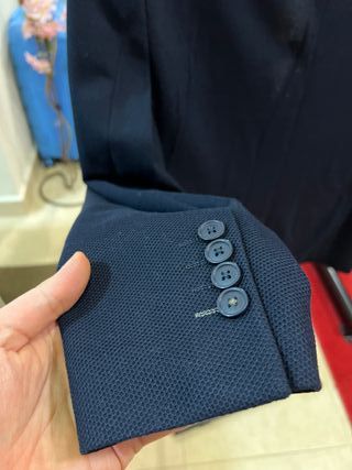 Americana Punto Estructura Milano Azul T.52