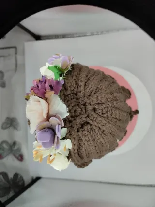 Muñeca Amigurumi Comunión Flores