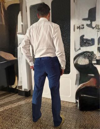 Pantalón de pana azul