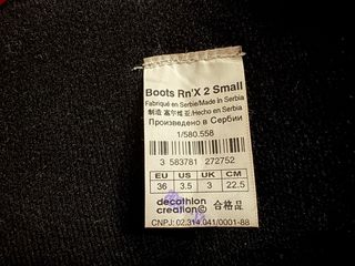 Botas de Snowboard Quechua Negras y Rojas Talla 36