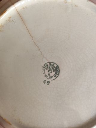 Platos antiguos Pickman porcelana dorada