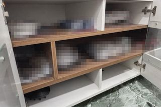 Mueble TV moderno madera y cristal