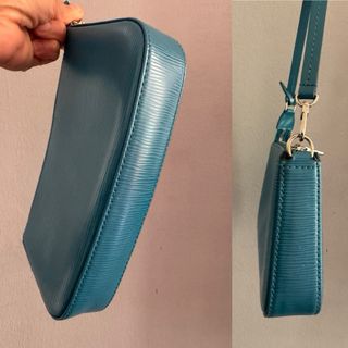 LOUIS VUITTON BOLSO POCHETTE CUERO EPI AZUL TURQ