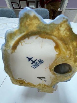 Figura porcelana niña y perro