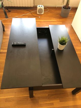 Mesa de centro elevable marrón