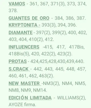 Cromos Adrenalyn XL25/26 PANINI.Actualizado 1-2-26