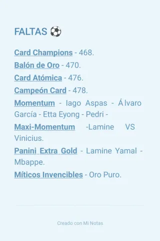 Cromos Adrenalyn XL25/26 PANINI.Actualizado15-3-26