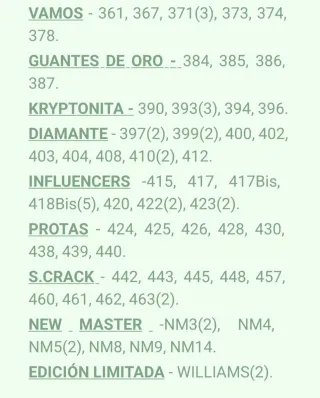 Cromos Adrenalyn XL25/26 PANINI.Actualizado15-3-26