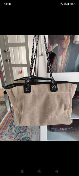 Bolso Chanel Beige y Negro