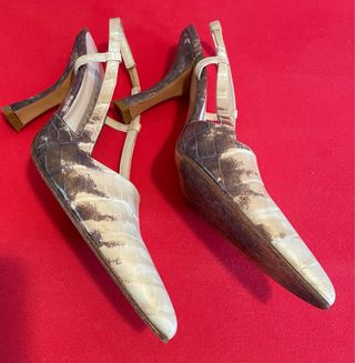 Zapatos Pura Lopez Piel Cocodrilo T 36.5