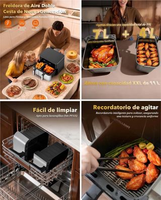 Air fryer 11L doble cesta. PRECINTADA