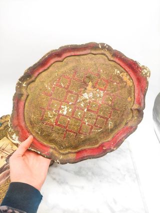 Lote 3 Bandejas Florentinas Italia Madera