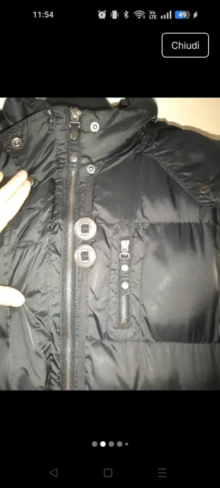 Piumino donna nero taglia XL ma vestibilità L