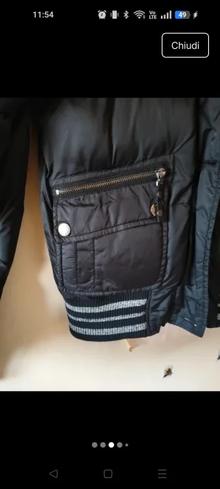 Piumino donna nero taglia XL ma vestibilità L