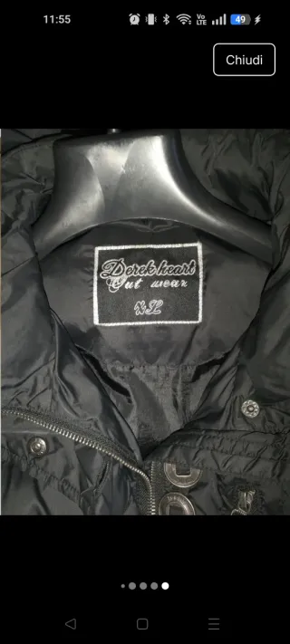 Piumino donna nero taglia XL ma vestibilità L