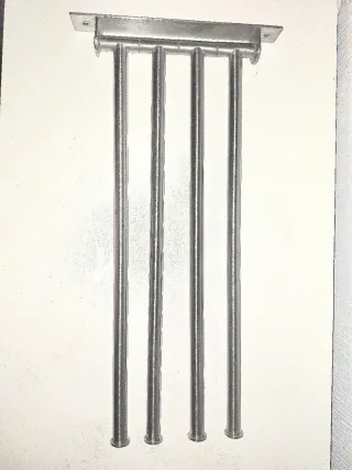 Appendiabiti in metallo argentato per bagno