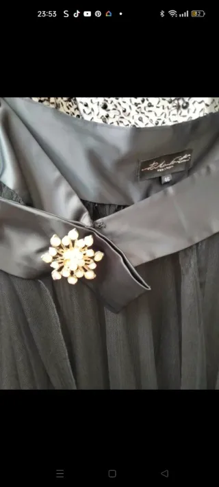 Vestito elegante nero e bianco