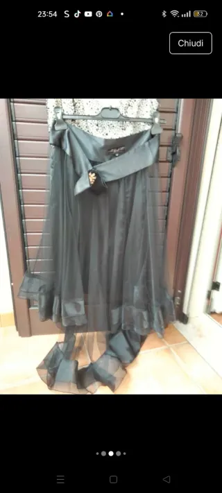 Vestito elegante nero e bianco