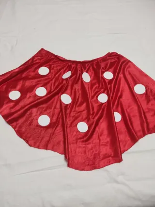 Falda roja lunares blancos talla S