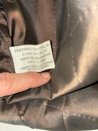 Chaquetón de piel marrón para hombre