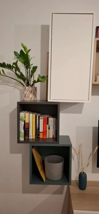 Conjunto de 7 cajas de madera Eket de Ikea