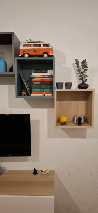 Conjunto de 7 cajas de madera Eket de Ikea