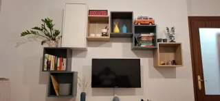 Conjunto de 7 cajas de madera Eket de Ikea