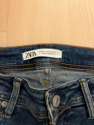 Pantalón Vaquero Zara Skinny Talla 38