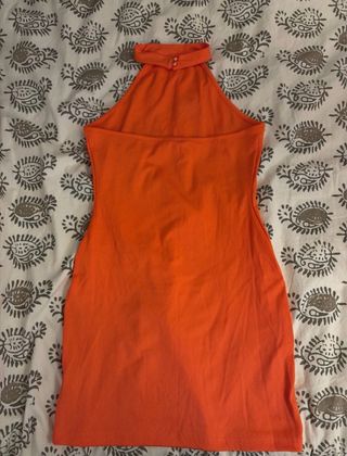 Vestido naranja halter