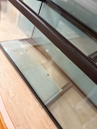 Pecera grande cristal negro