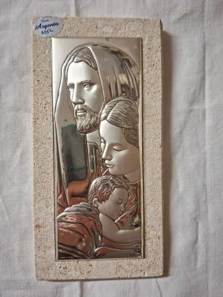 Icona Sacra Famiglia Argento 925%