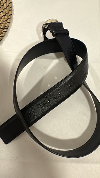 Cinturón Gucci InterlockingGG Negro - sin etiqueta