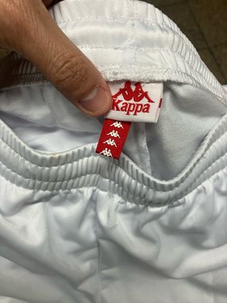Pantalón Chandal Kappa Blanco/Rojo