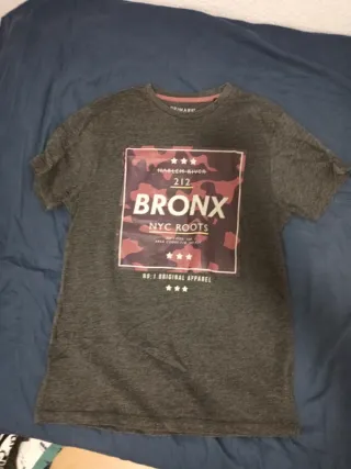 Camiseta Gris Bronx NYC Roots Talla M